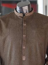 Michael Wash & Wear Shalwar Kameez For Men - MC24SK 007 Dark Brown